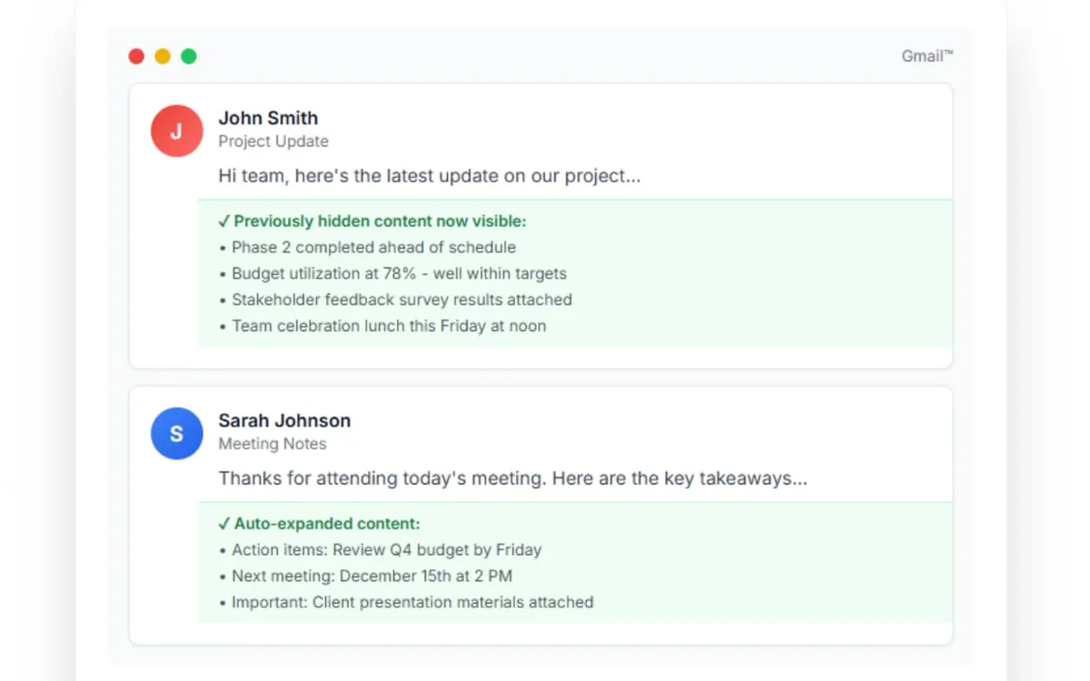 Trimless for Gmail V3 screenshot 3