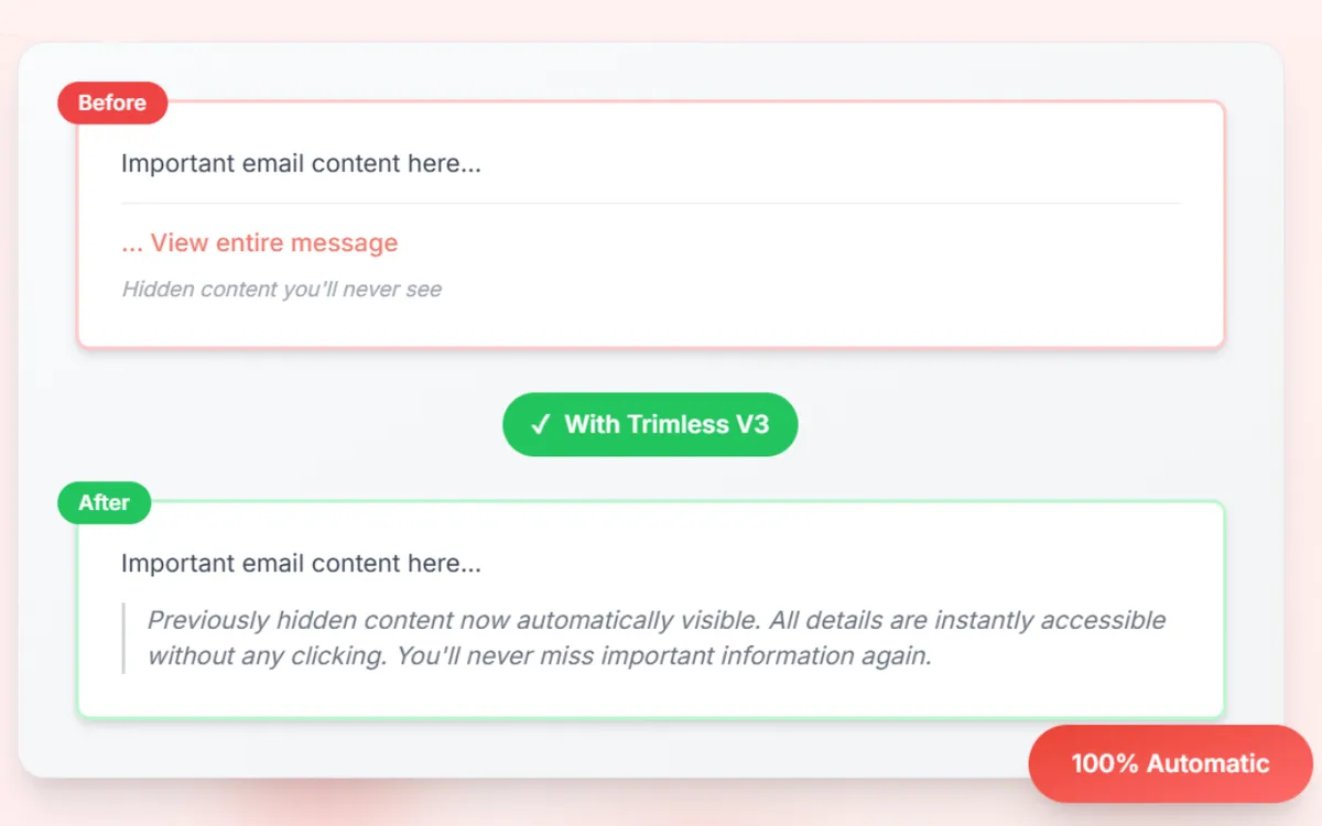 Trimless for Gmail V3 screenshot 2