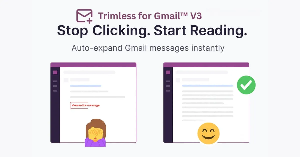 Trimless for Gmail V3 screenshot 1