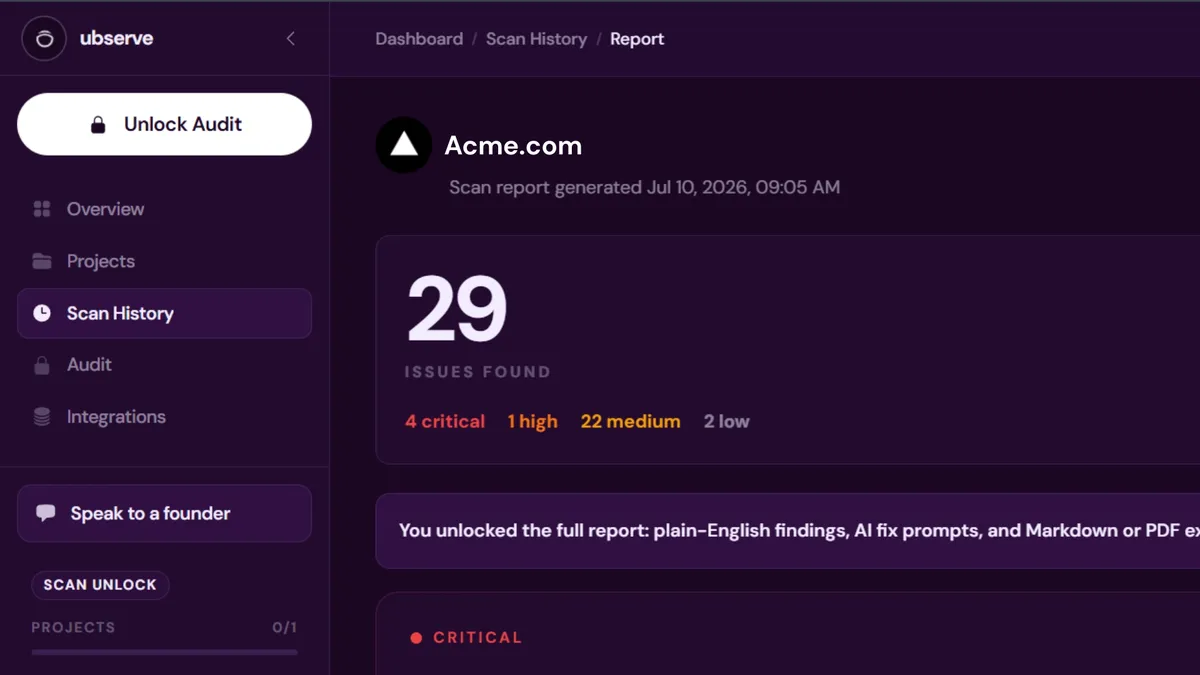 Ubserve screenshot 3