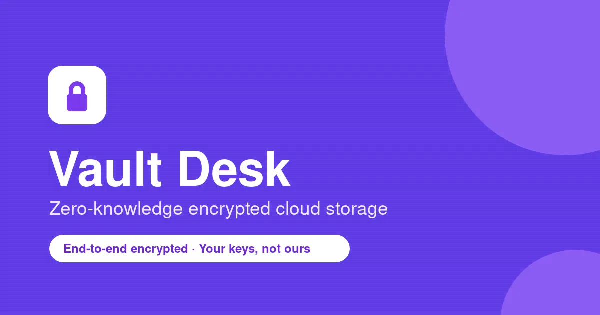 Vault Desk screenshot 1