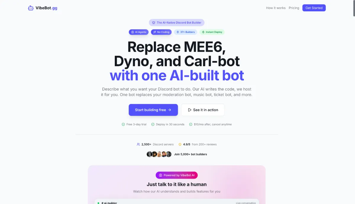 VibeBot.gg screenshot 1
