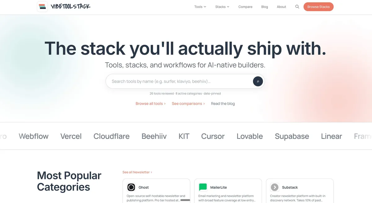 Vibetoolstack screenshot 1