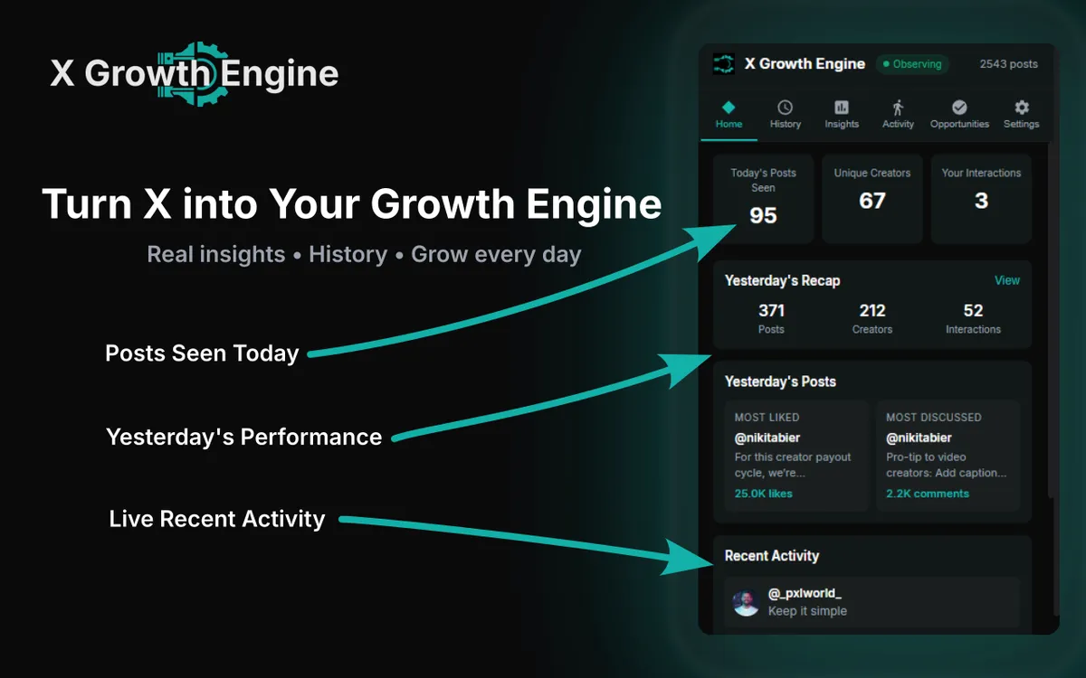 X Growth Engine screenshot 1